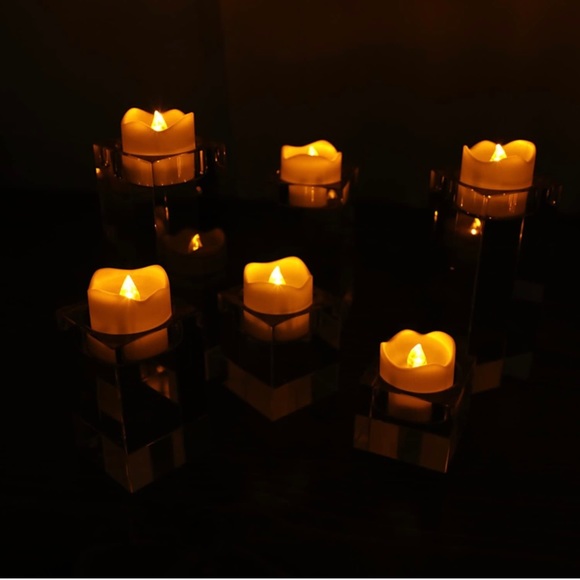 Flameless LED Votive Candles Remote Control Timer Battery Warm Yellow 12 Pieces - Picture 4 of 9